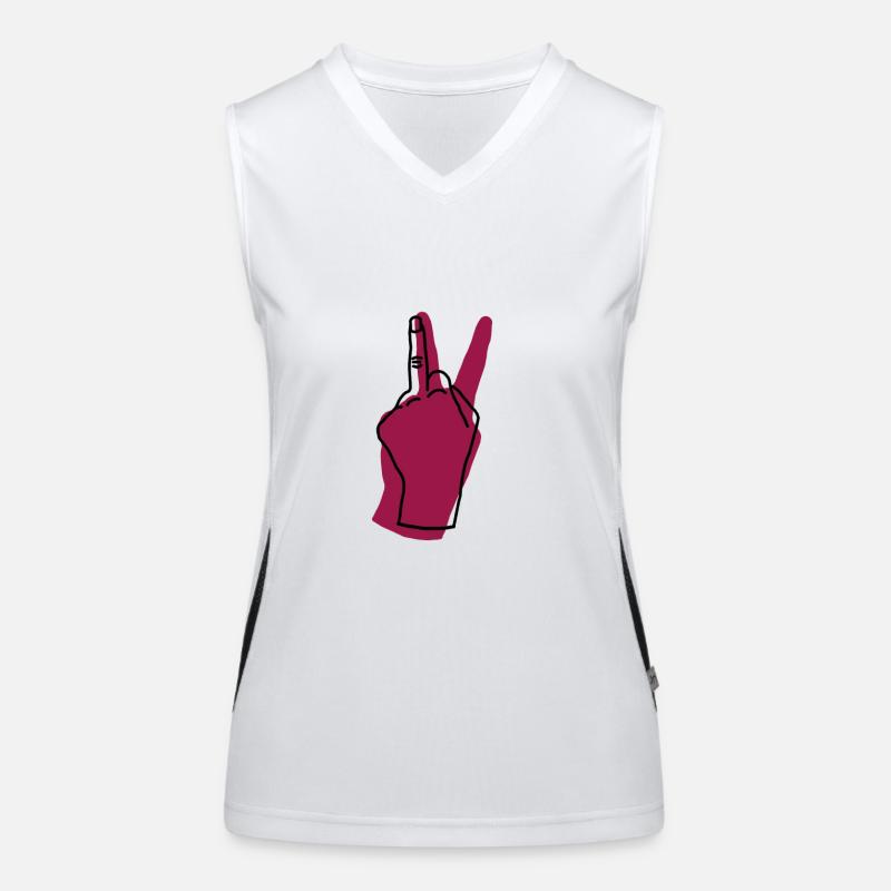 peace wine Funktionelles Kontrast-Tank Top für Frauen