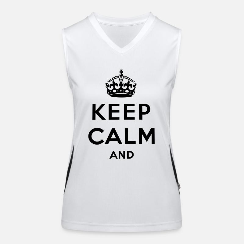 Keep calm and ... Funktionelles Kontrast-Tank Top für Frauen