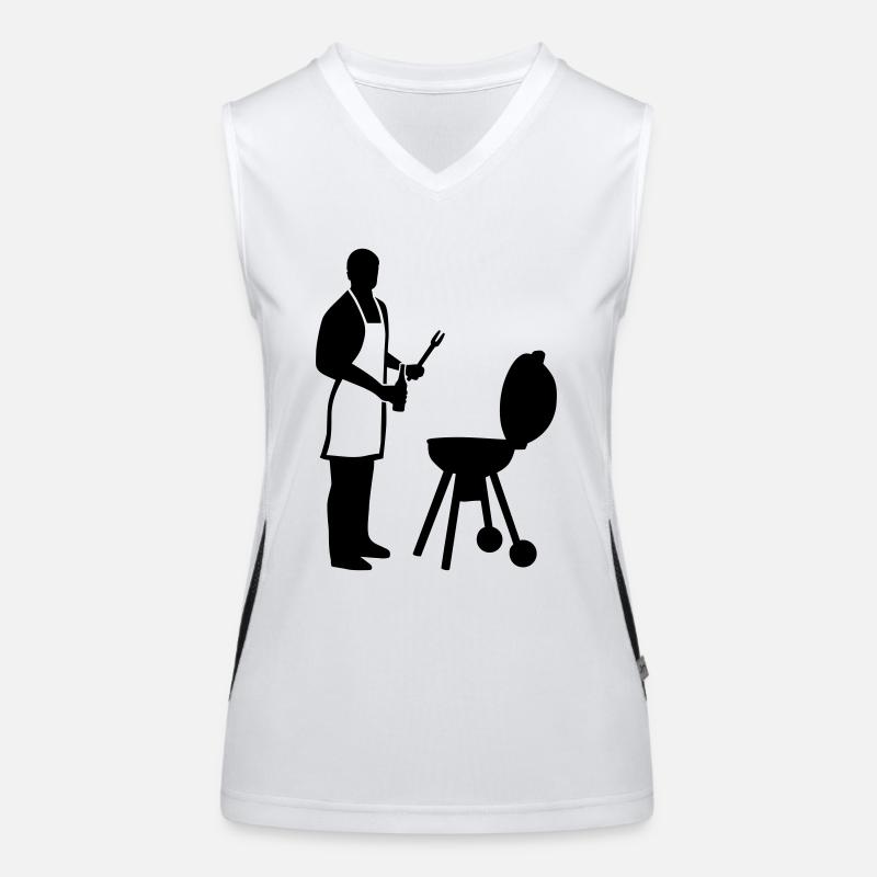 BBQ barbecue Women's Functional Contrast Tank Top