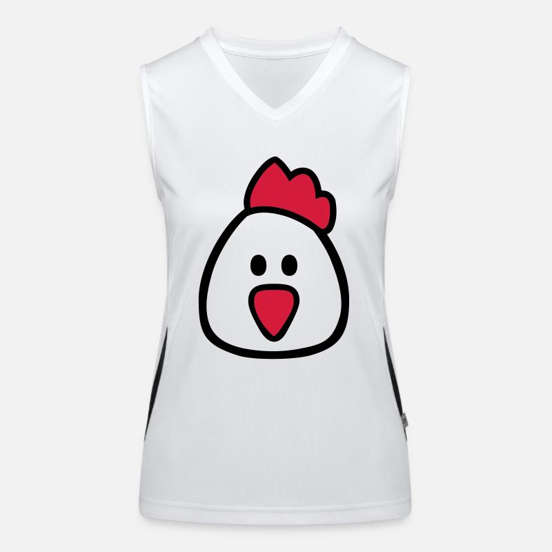 Huhn Funktionelles Kontrast-Tank Top für Frauen