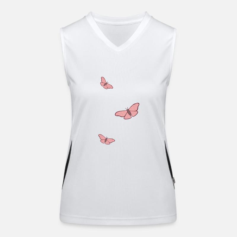 papillon papillon papillons rose Débardeur respirant contrasté Femme