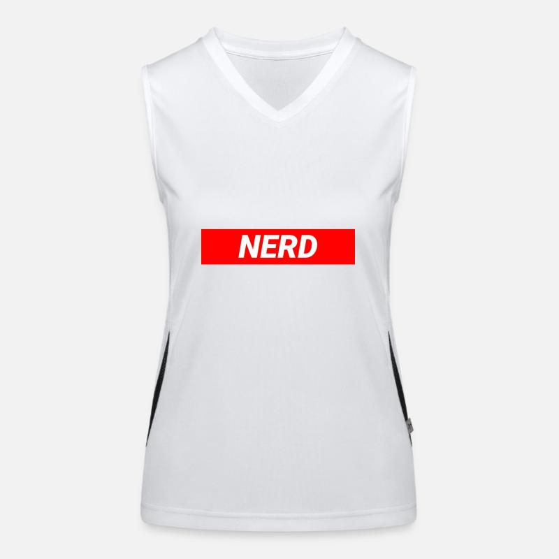 Nerd Geek Funny Design Débardeur respirant contrasté Femme