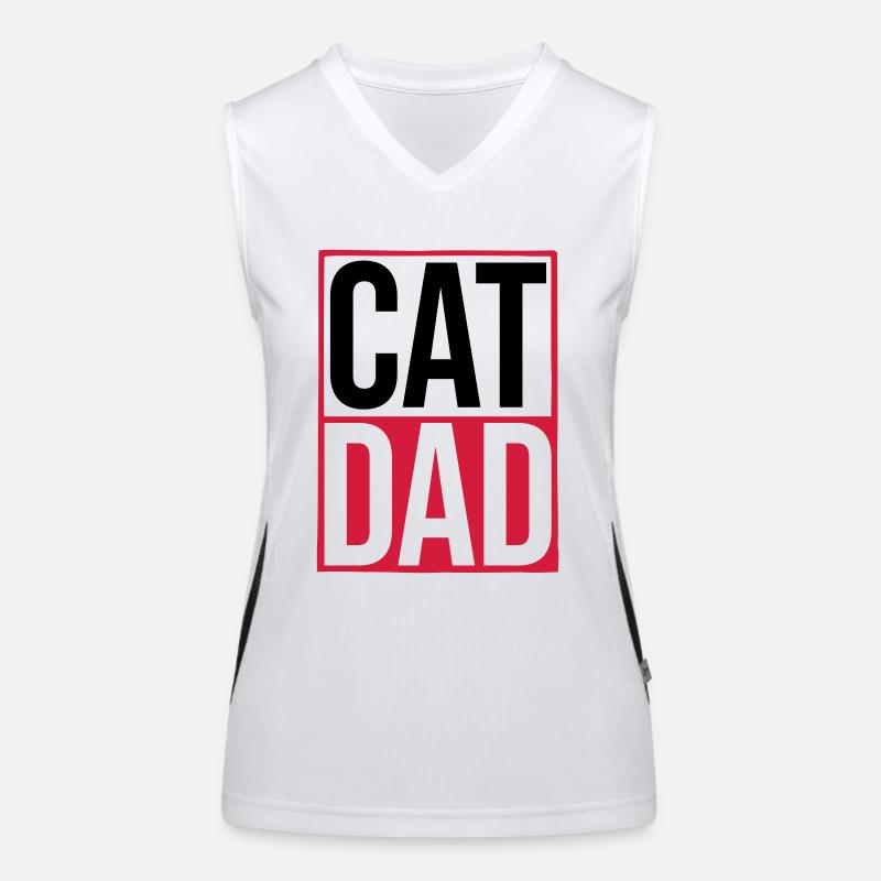 Bouclier de logo Cat Dad Débardeur respirant contrasté Femme