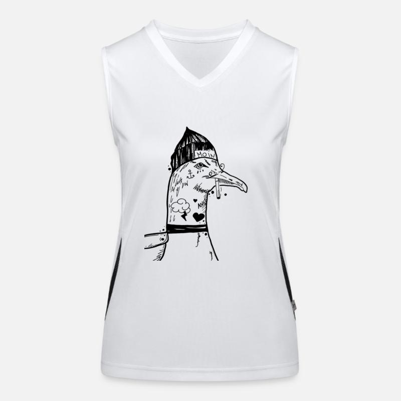 Maritim Möwe Funktionelles Kontrast-Tank Top für Frauen