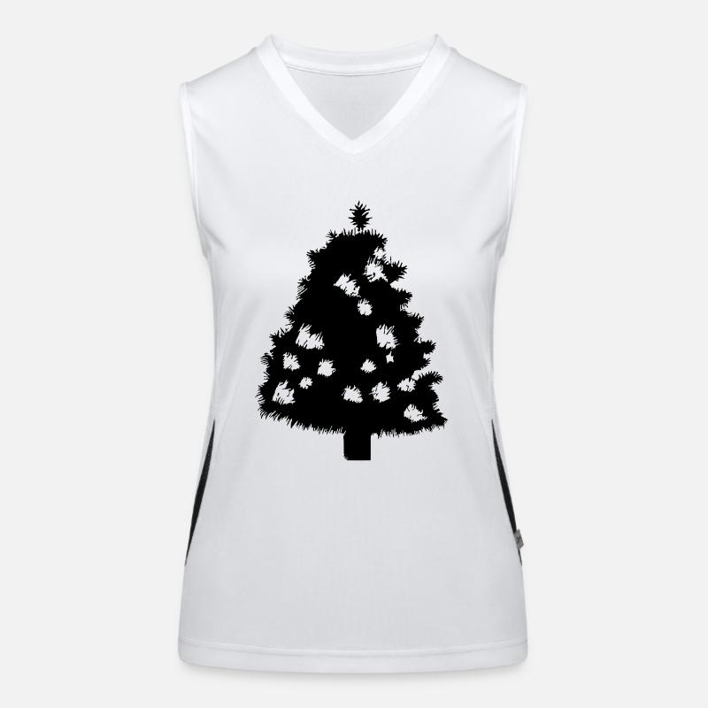 Christmas Tree Christmas Tree Winter Vector 14 Women's Functional Contrast Tank Top