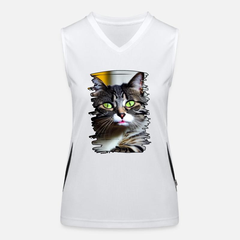 Visage de chat Débardeur respirant contrasté Femme