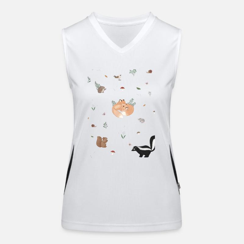 Foresta Top sportivo da donna in contrasto cromatico