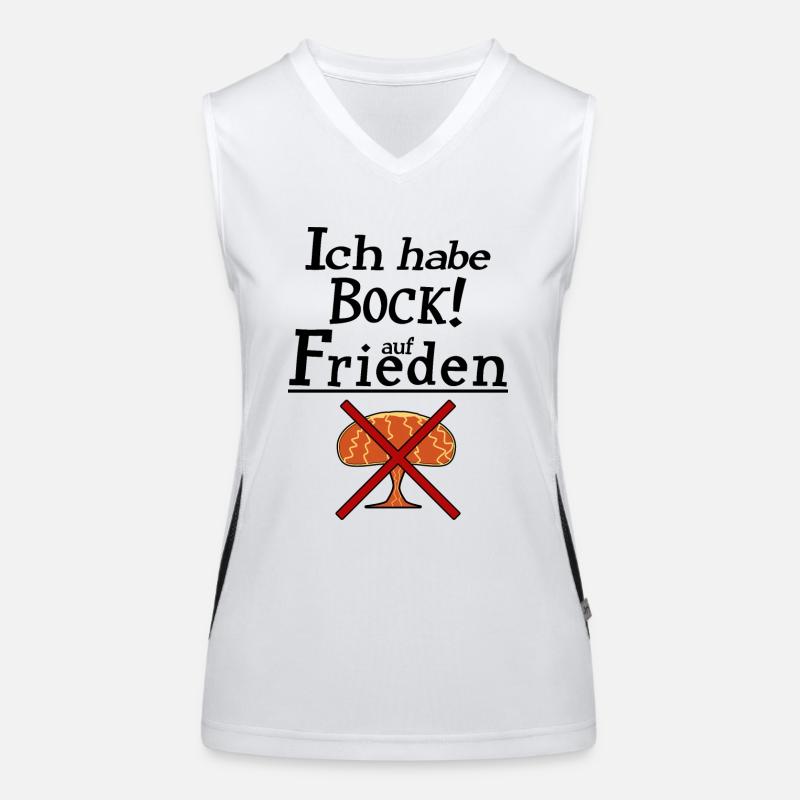 Ich habe Bock auf Frieden Funktionelles Kontrast-Tank Top für Frauen