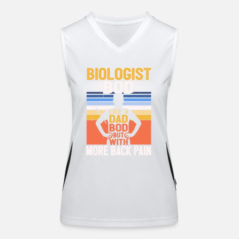 Biologist Bod Like A Dad Bod Funny Microbiologist Funktionelles Kontrast-Tank Top für Frauen