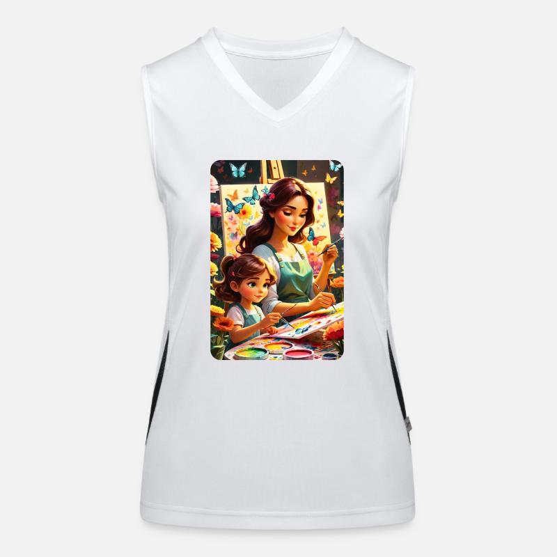 personalisiertes Design-Muttergeschenk Funktionelles Kontrast-Tank Top für Frauen