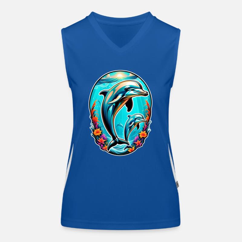Dolphin & Ocean Women's Functional Contrast Tank Top