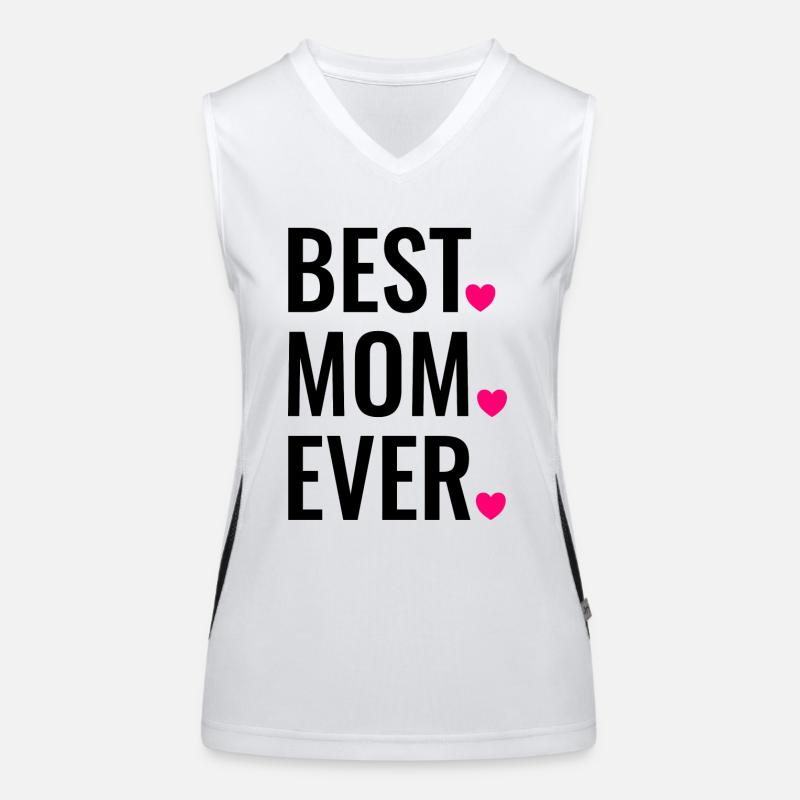 Best Mom ever Spruch Geschenkidee Funktionelles Kontrast-Tank Top für Frauen