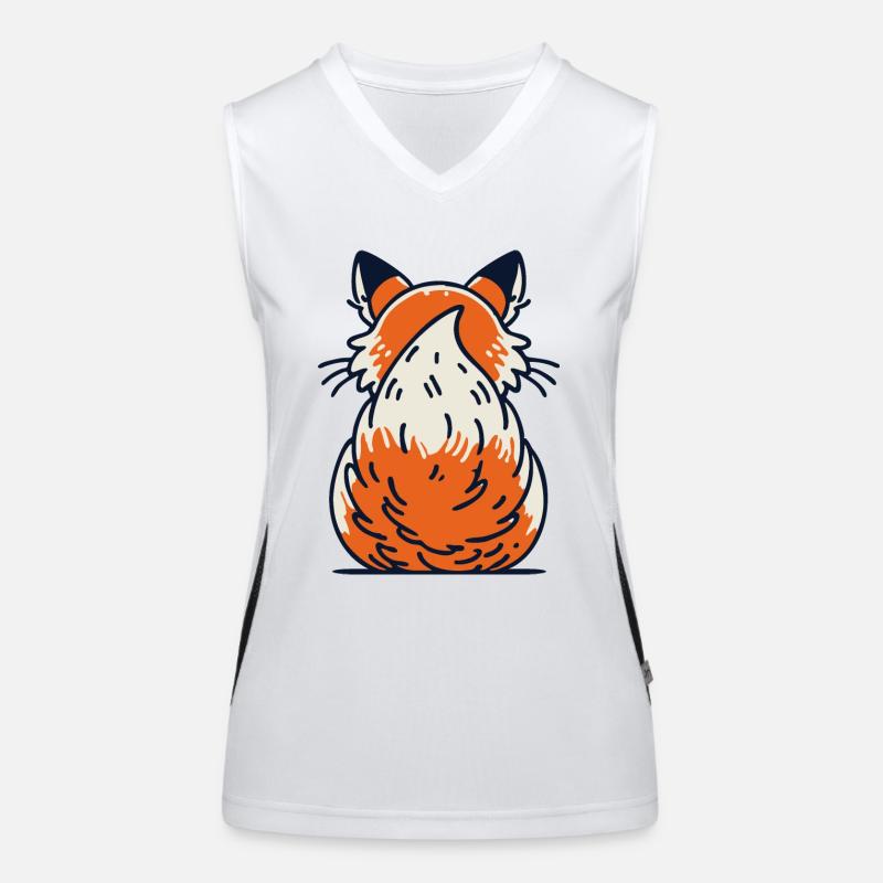 Queue touffue, queue de renard Débardeur respirant contrasté Femme