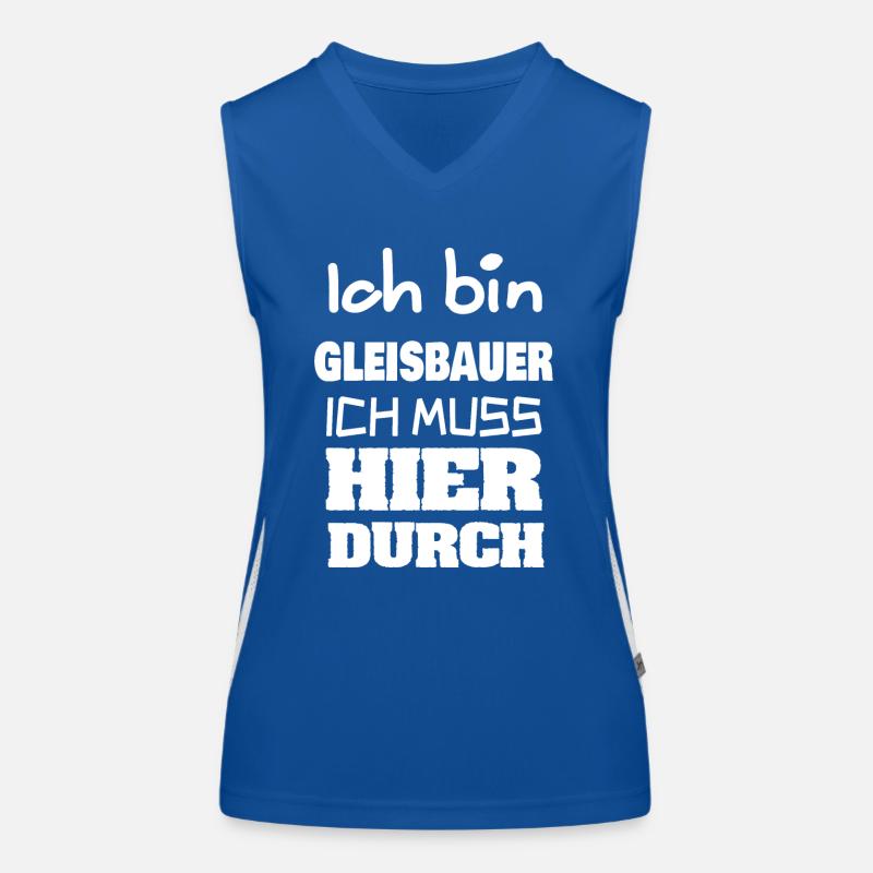 Gleisbauer als Beruf Funktionelles Kontrast-Tank Top für Frauen