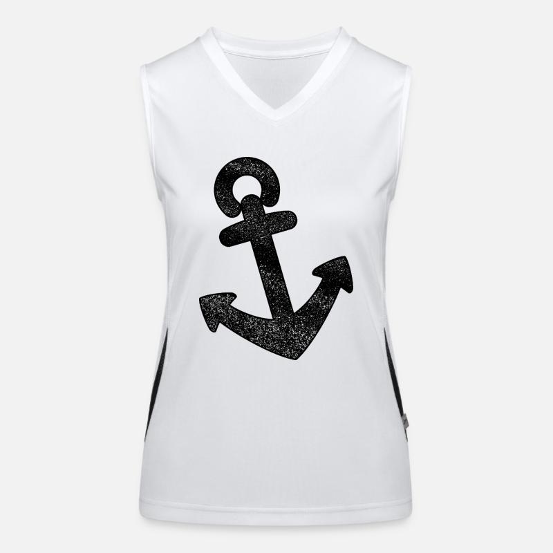 Anker Distressed Funktionelles Kontrast-Tank Top für Frauen