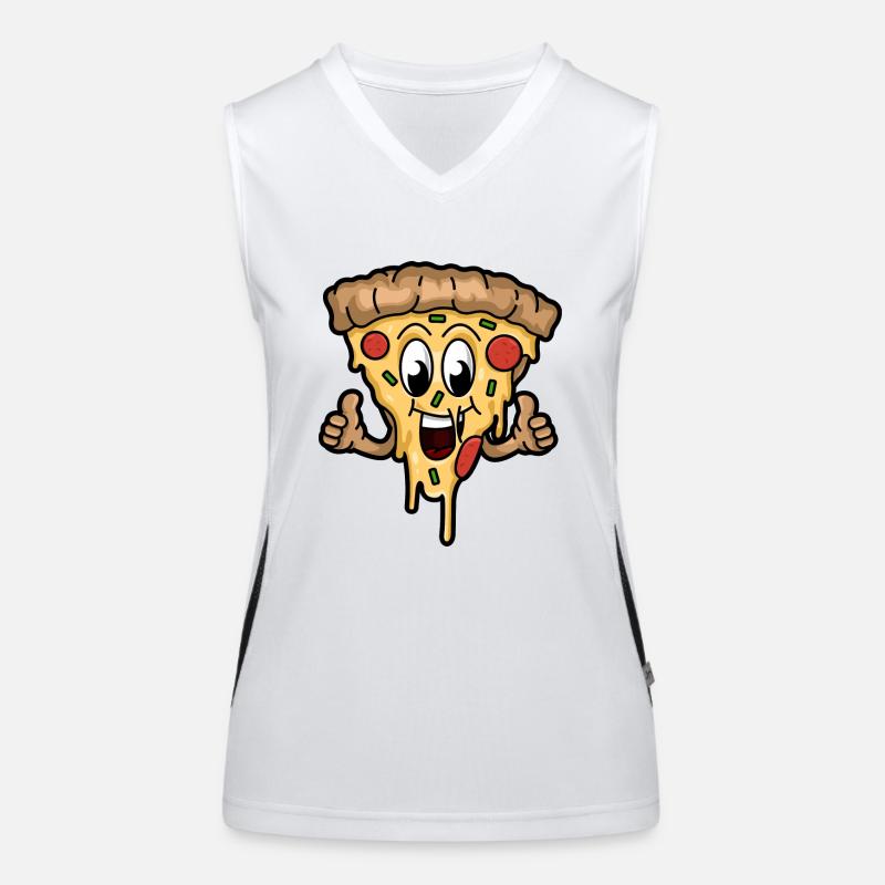 Happy Pizza Slice Women's Functional Contrast Tank Top