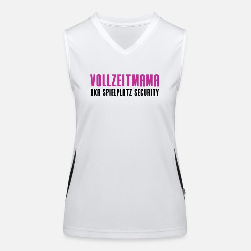 Vollzeitmama AKA Spielplatz Security Funktionelles Kontrast-Tank Top für Frauen