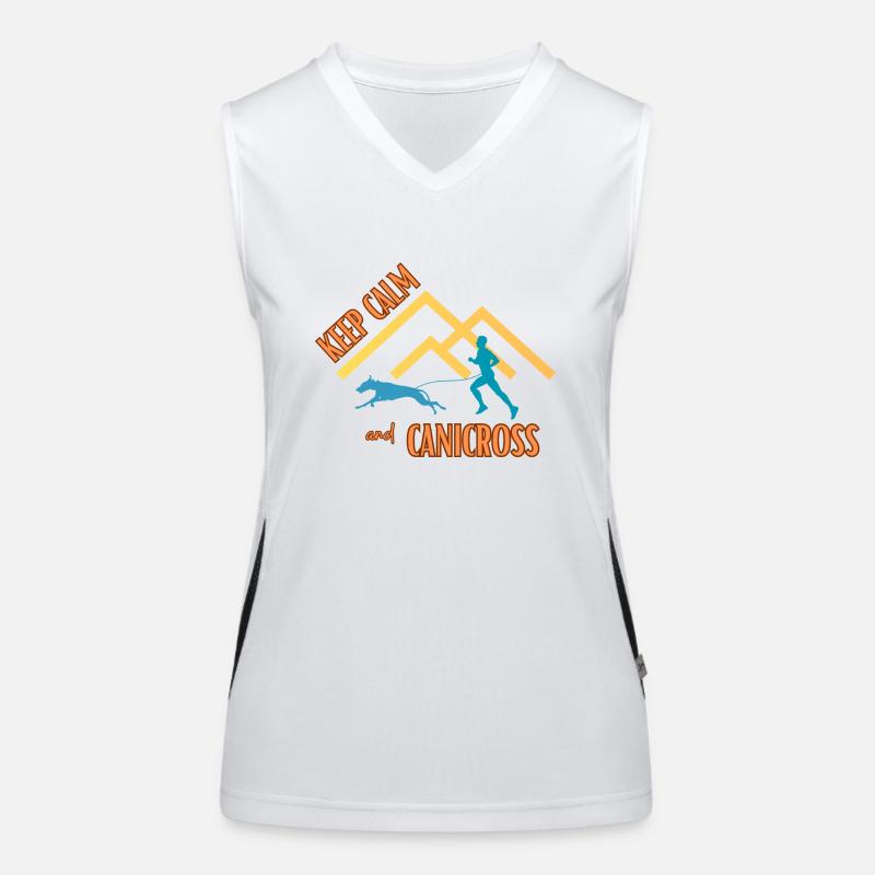 Keep calm and canicross Top sportivo da donna in contrasto cromatico