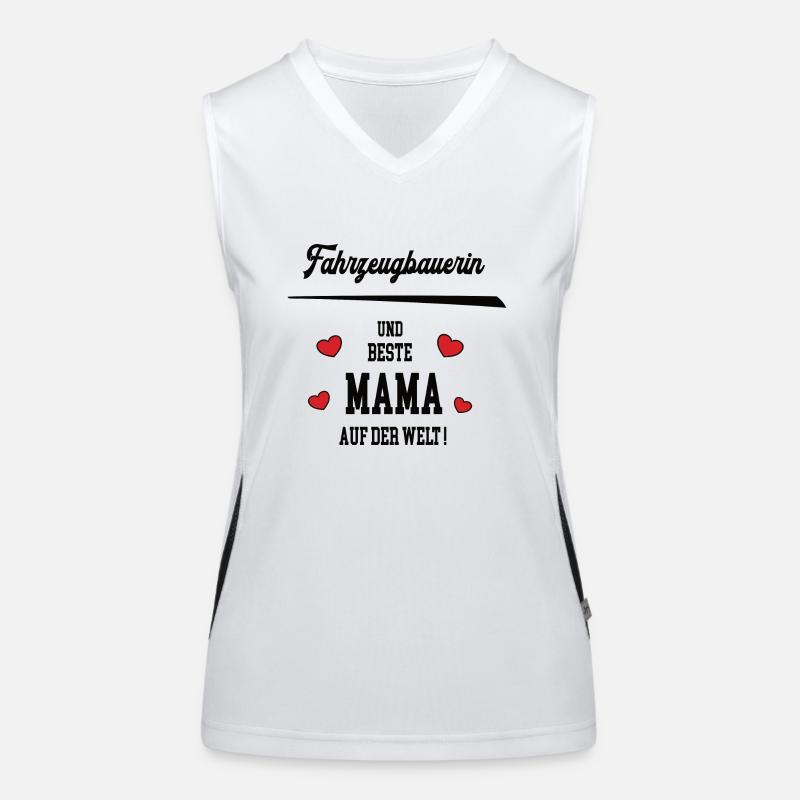 Beste Mama Fahrzeugbauerin Muttertag Geburtstag Funktionelles Kontrast-Tank Top für Frauen