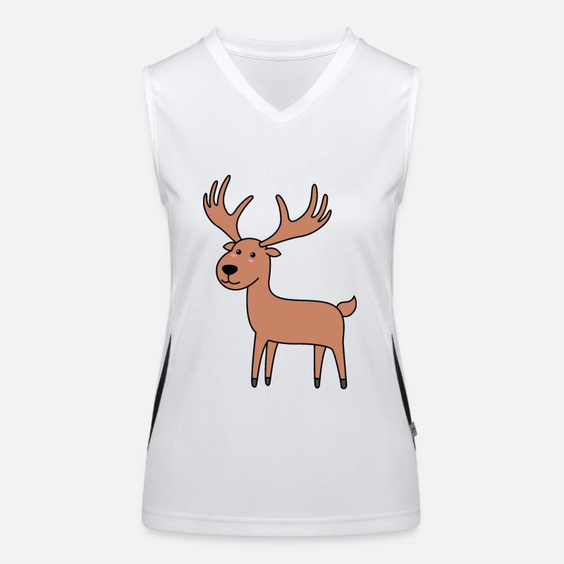 Moose Comic Animal Women's Functional Contrast Tank Top