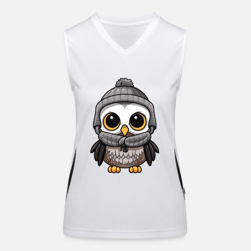 Eule Winter Cozy Funktionelles Kontrast-Tank Top für Frauen