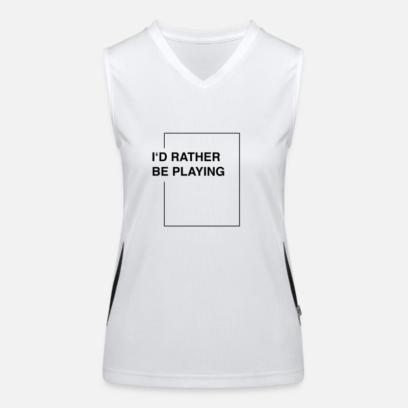 I'd rather be playing Funktionelles Kontrast-Tank Top für Frauen