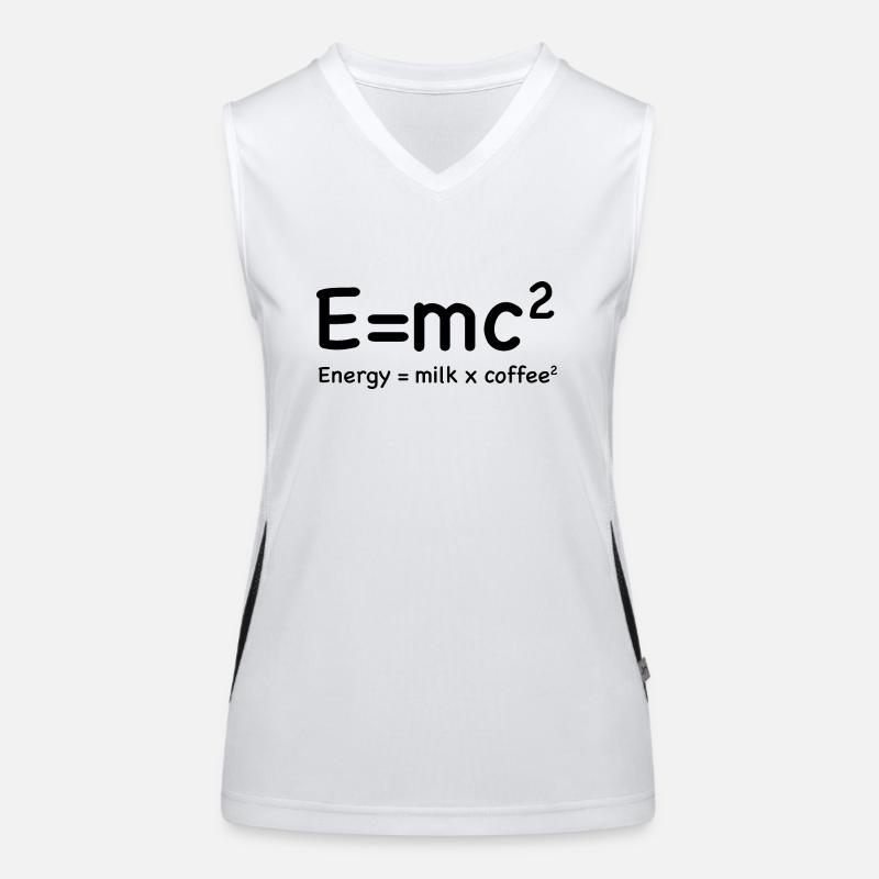 e=mc² - Énergie = Lait x Café² Débardeur respirant contrasté Femme