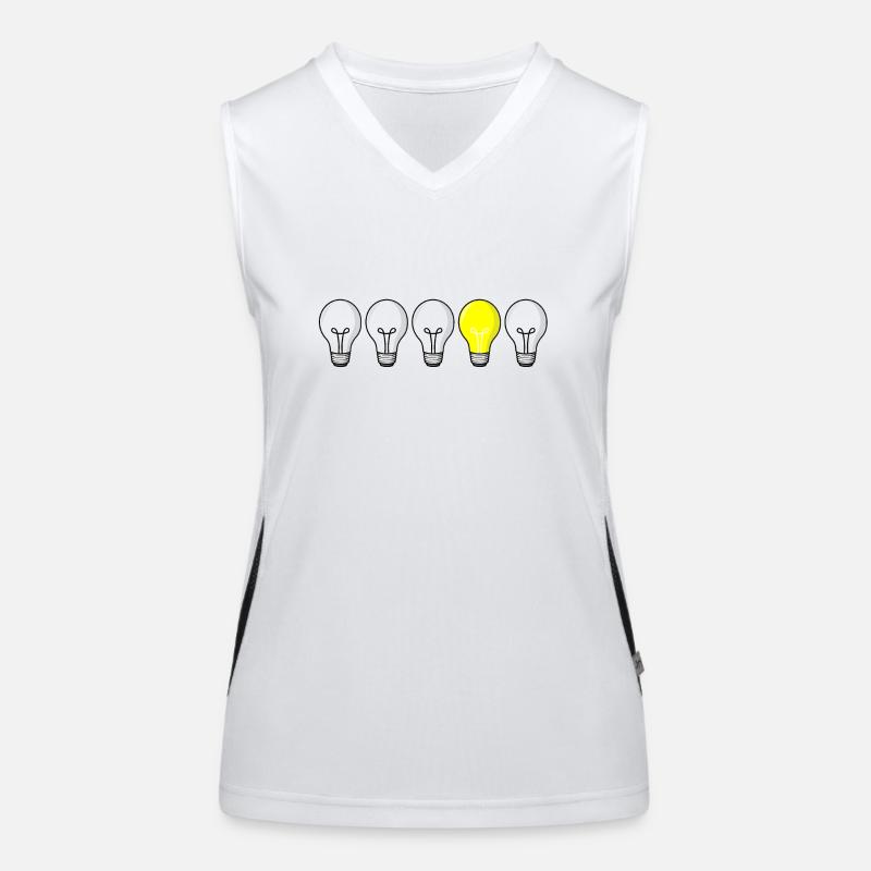 5 Glühbirnen - Licht aufgehen Funktionelles Kontrast-Tank Top für Frauen