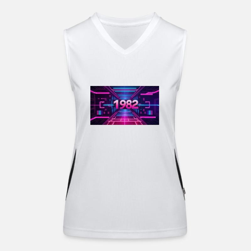 FREQUENCIES LOADED 1982 Funktionelles Kontrast-Tank Top für Frauen