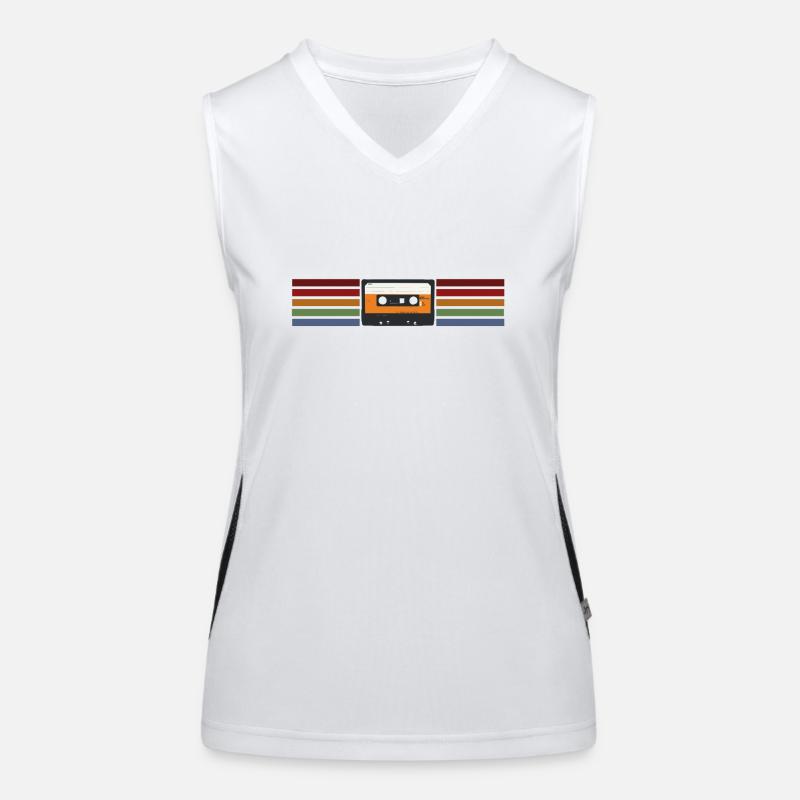 Analog Kassette Retro Style Funktionelles Kontrast-Tank Top für Frauen