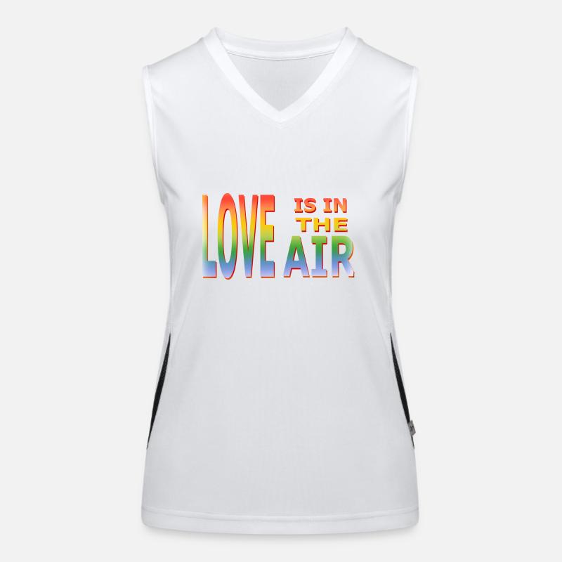 Liebe liegt in der Luft Funktionelles Kontrast-Tank Top für Frauen