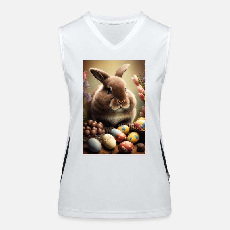 Easter Happy Easter Easter Eggs Chocolate Sweet Women's Functional Contrast Tank Top