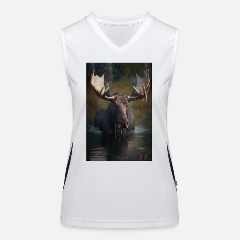 Moose Realistic Women's Functional Contrast Tank Top