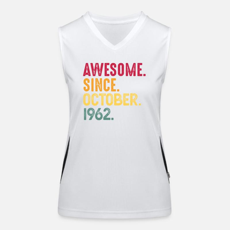October 1962 - 60th birthday gift. Legend. Women's Functional Contrast Tank Top