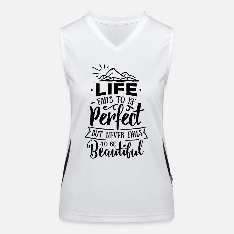 Das Leben ist nicht perfekt Funktionelles Kontrast-Tank Top für Frauen