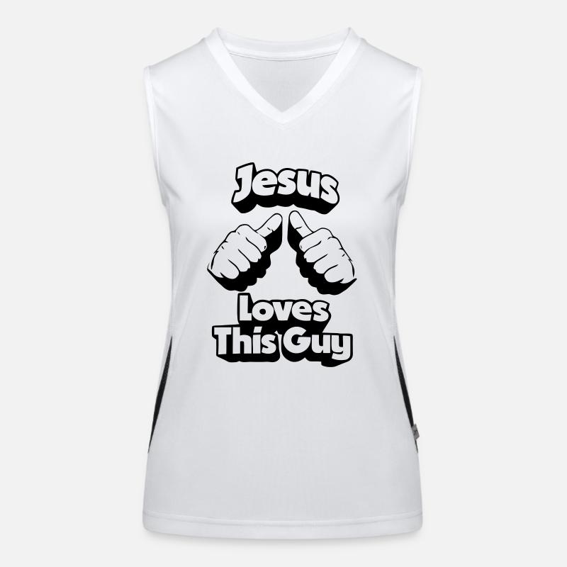 Jésus aime Ce type Débardeur respirant contrasté Femme