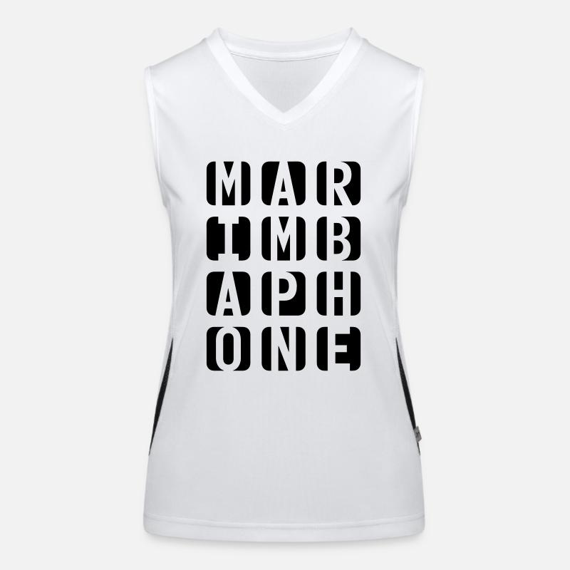 Marimba Cubes Funktionelles Kontrast-Tank Top für Frauen