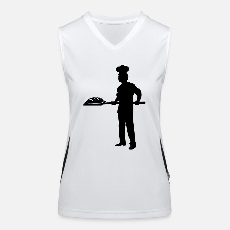 Bäcker Funktionelles Kontrast-Tank Top für Frauen