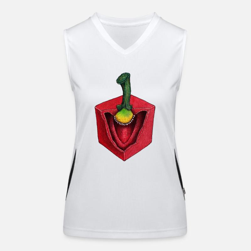 Pepper Cubus Cube vegetable cubes Women's Functional Contrast Tank Top