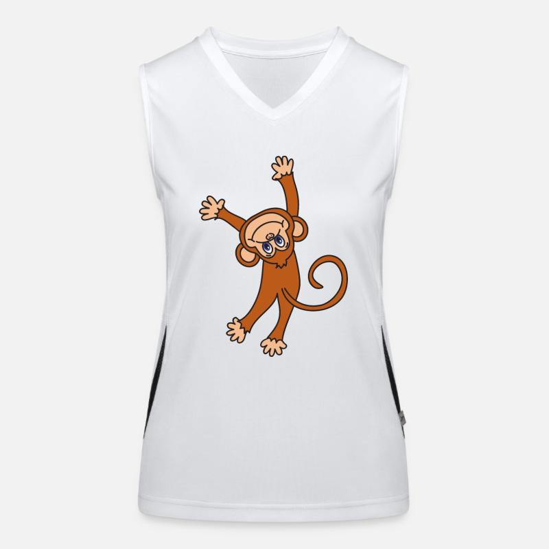 Monkey chimpanzee Women's Functional Contrast Tank Top