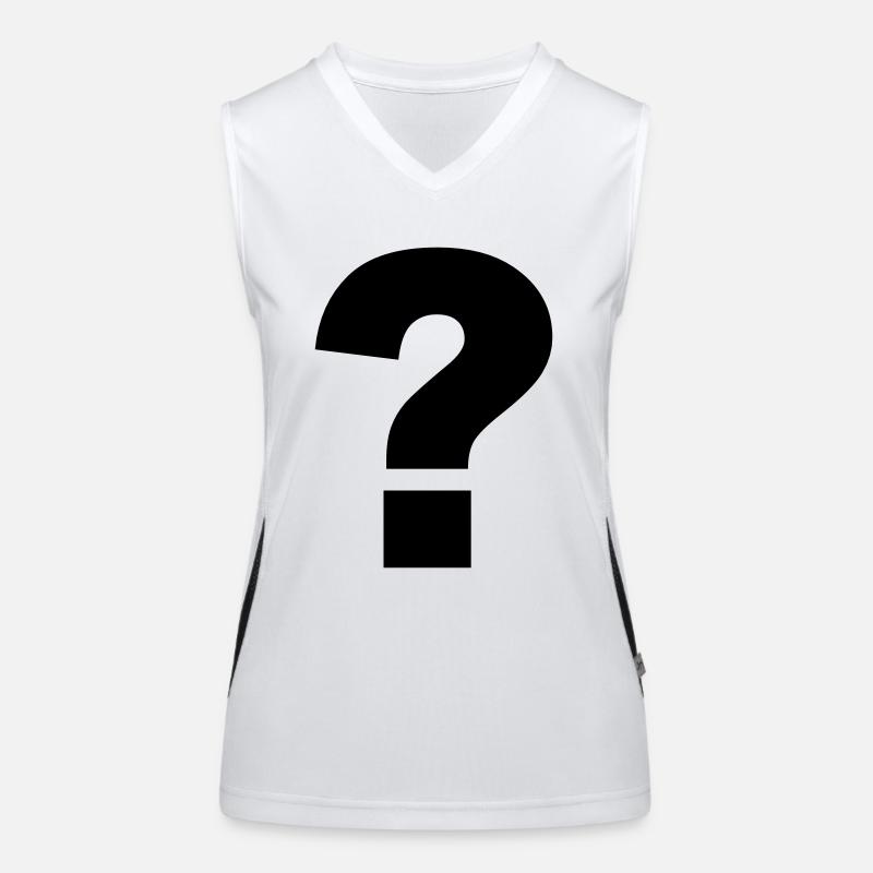 Fragezeichen Funktionelles Kontrast-Tank Top für Frauen