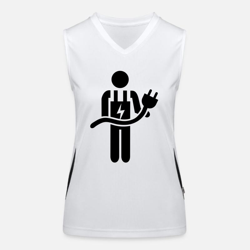 Elektriker Funktionelles Kontrast-Tank Top für Frauen