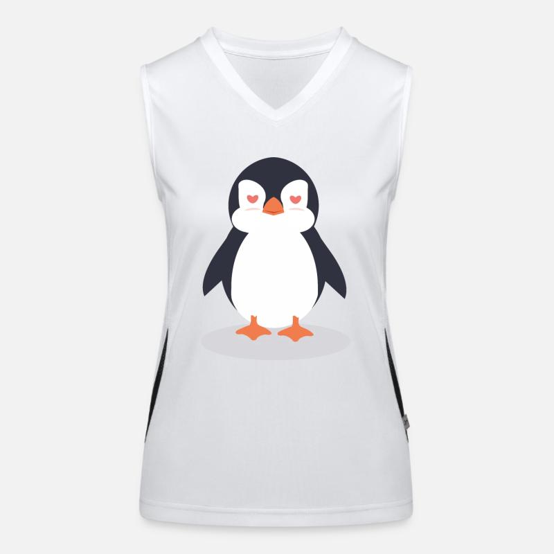 Pinguin Funktionelles Kontrast-Tank Top für Frauen