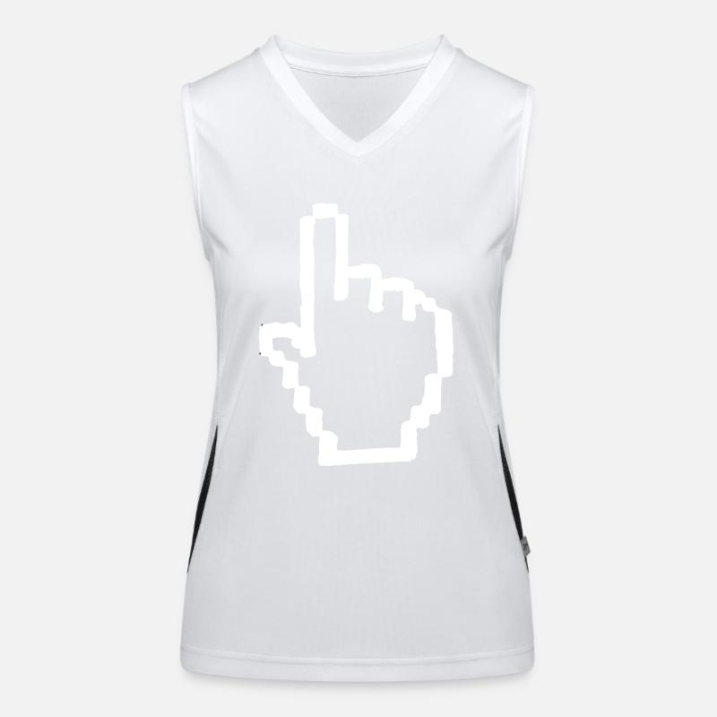 Computer Icon Mouse Women's Functional Contrast Tank Top