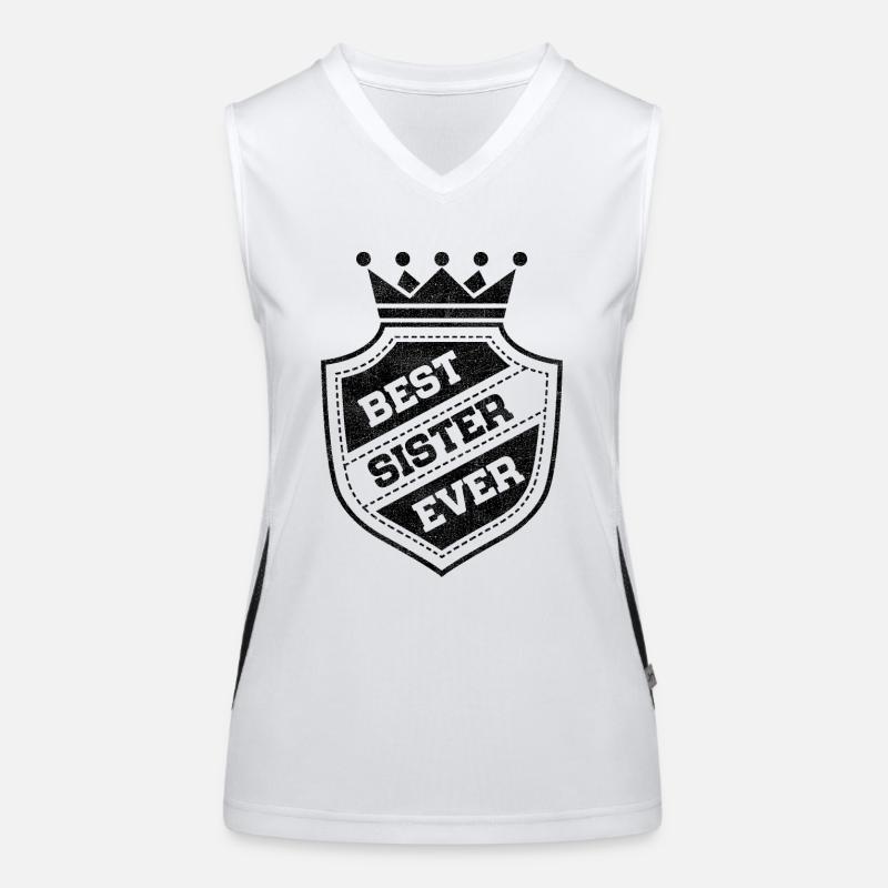Best Sister Ever Funktionelles Kontrast-Tank Top für Frauen
