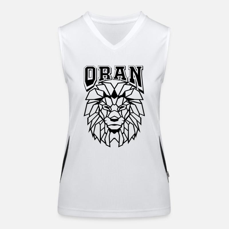 Oran mit einem Polygonlöwen Funktionelles Kontrast-Tank Top für Frauen