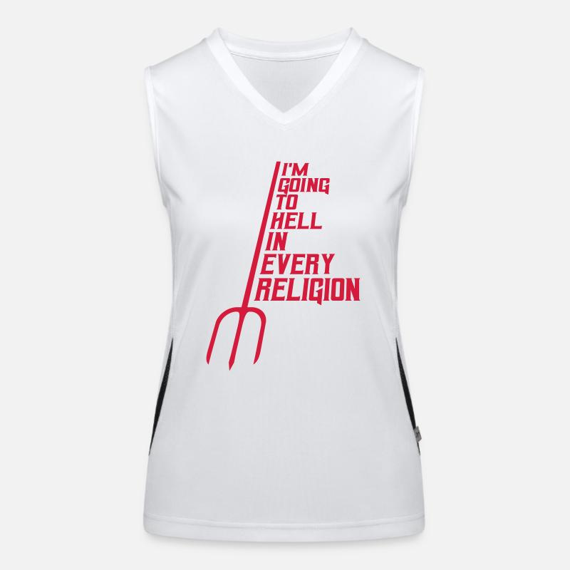 im going to hell Funktionelles Kontrast-Tank Top für Frauen