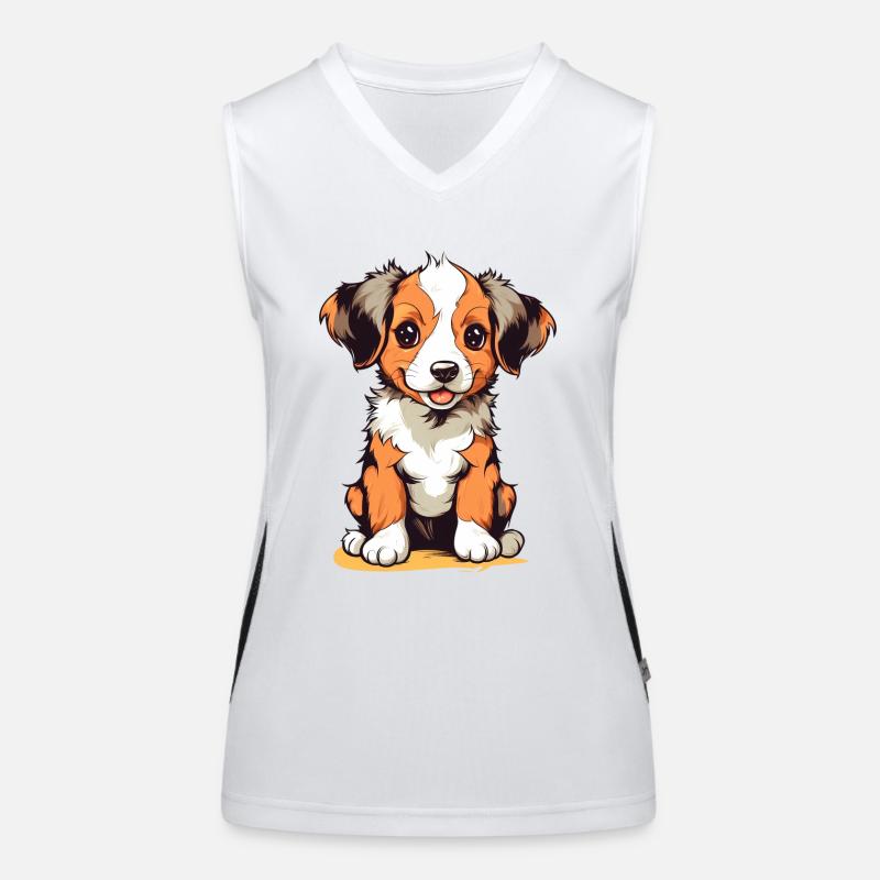 Chiot mignon Débardeur respirant contrasté Femme