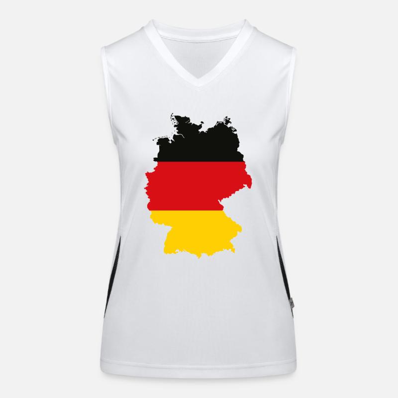 GERMANY map Funktionelles Kontrast-Tank Top für Frauen