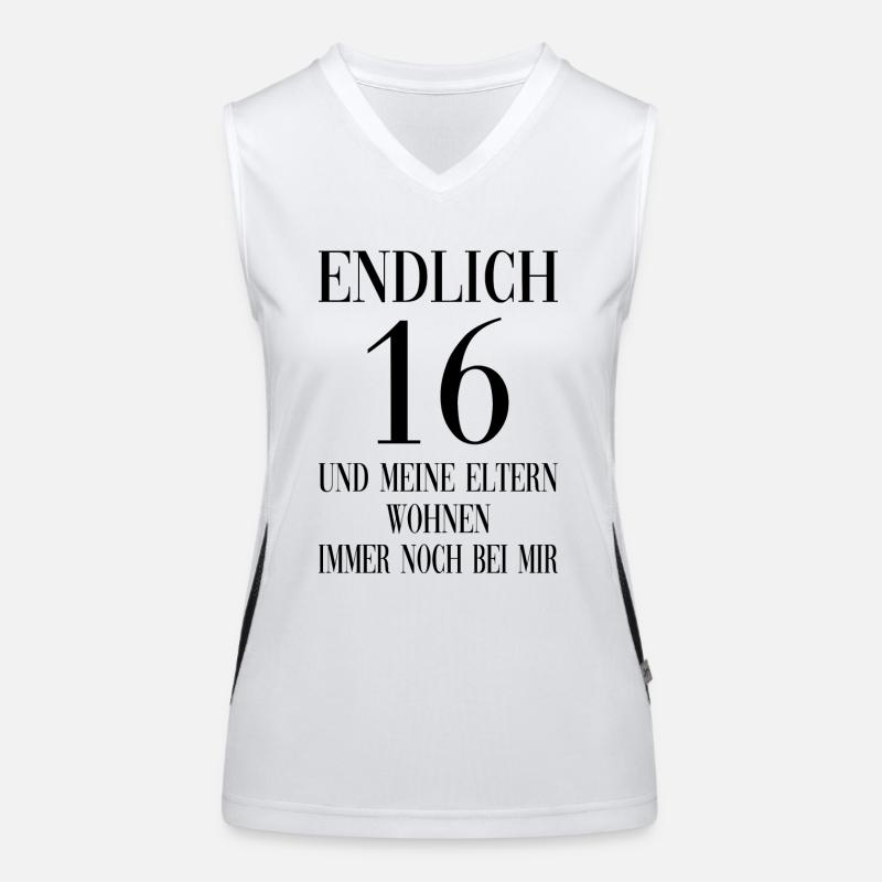 16. Geburtstag Spruch Geschenk Funktionelles Kontrast-Tank Top für Frauen